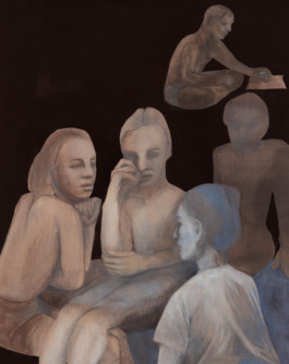 Girlfriends 2022 Mixed Media on Fabriano paper 38 x 48 cm 