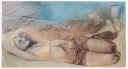 Stonebridge Court 2022 Mixed Media on Fabriano paper 106 x 55 cm